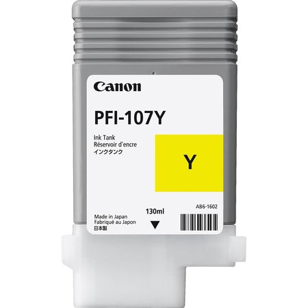CANON 6708B001AA PFI Original Ink Tank, Yellow PFI-107Y